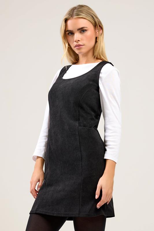  M&Co Petite Black Pinafore Dress