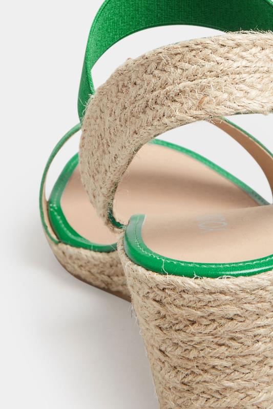 Green Espadrille Wedges In Wide E Fit & Extra Wide EEE Fit | Yours Clothing  4