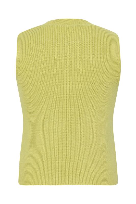 Petite Lime Green High Neck Knitted Vest Top | PixieGirl  7
