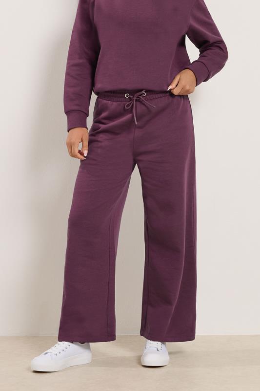  M&Co Petite Berry Red Wide Leg Joggers