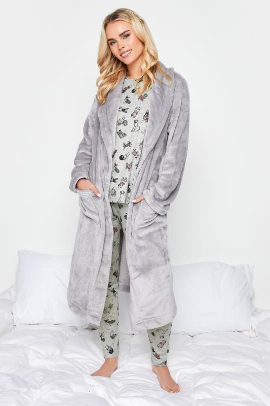 PixieGirl Petite Grey Dog Print Pyjama Set | PixieGirl  2