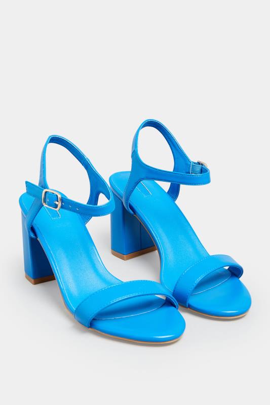 LIMITED COLLECTION Blue Block Heel Sandal In Wide E Fit & Extra Wide Fit | Yours Clothing 2
