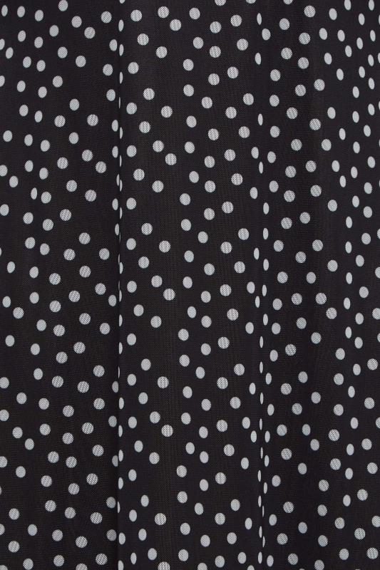 PixieGirl Black Polka Dot Print Mesh Dress | PixieGirl 6