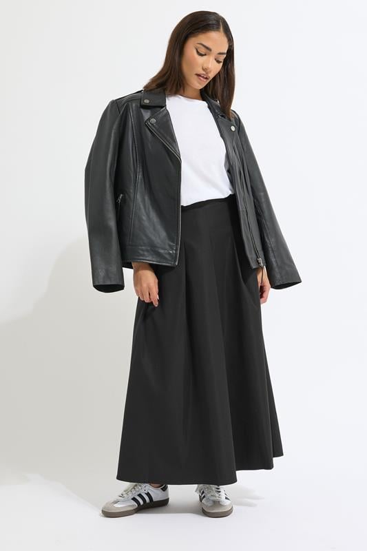 Petite  PixieGirl Petite Black Pleated Midaxi Skirt
