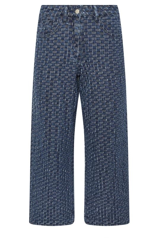 PixieGirl Petite Women's Blue Textured Wide Leg Jeans | PixieGirl 5