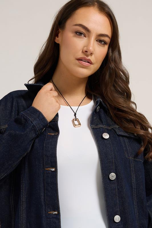 Plus Size  Yours Gold Tone Abstract Pendant Necklace