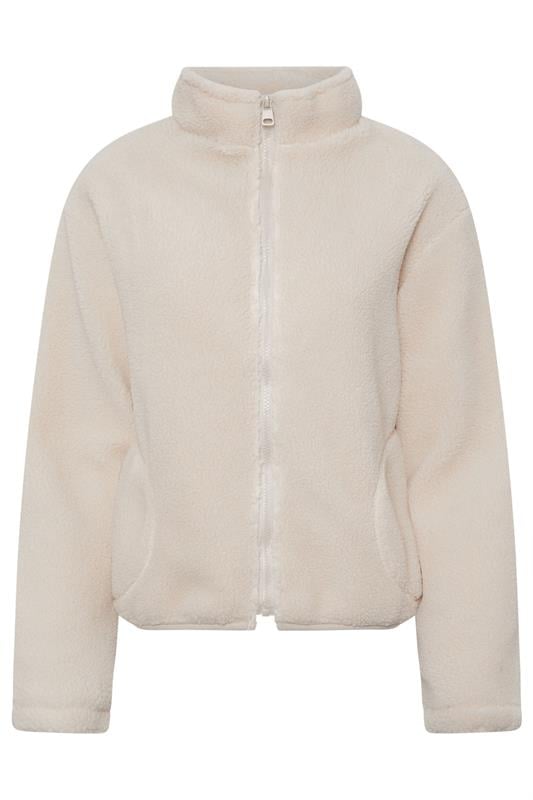 PixieGirl Petite Women's Neutral Brown Zip Fleece Jacket | PixieGirl 5