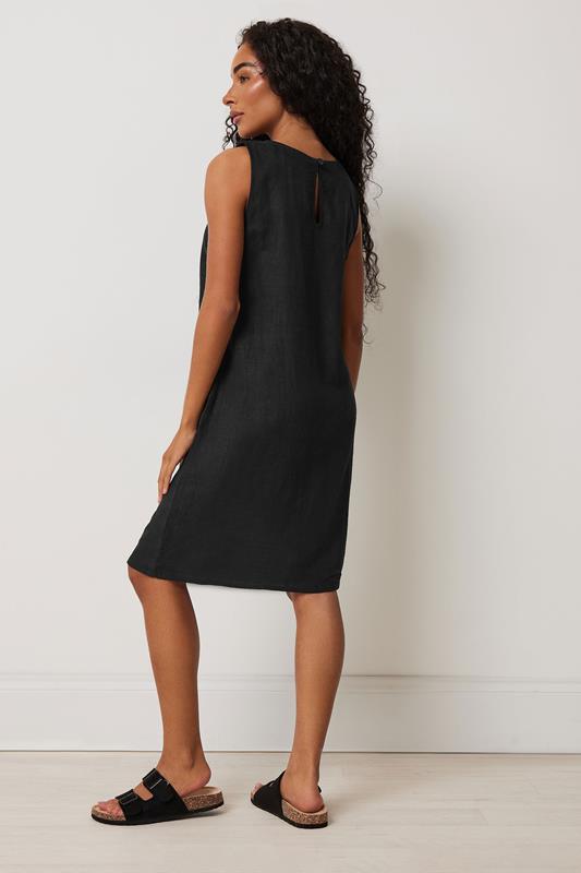 M&Co Petite Black Linen Shift Dress | M&Co 4