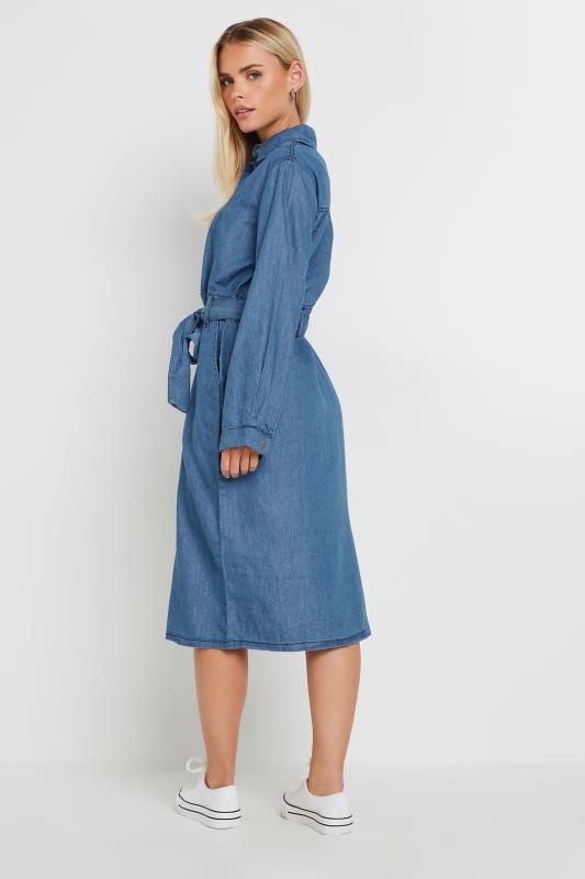 M&Co Petite Blue Denim Midi Dress | M&Co 2