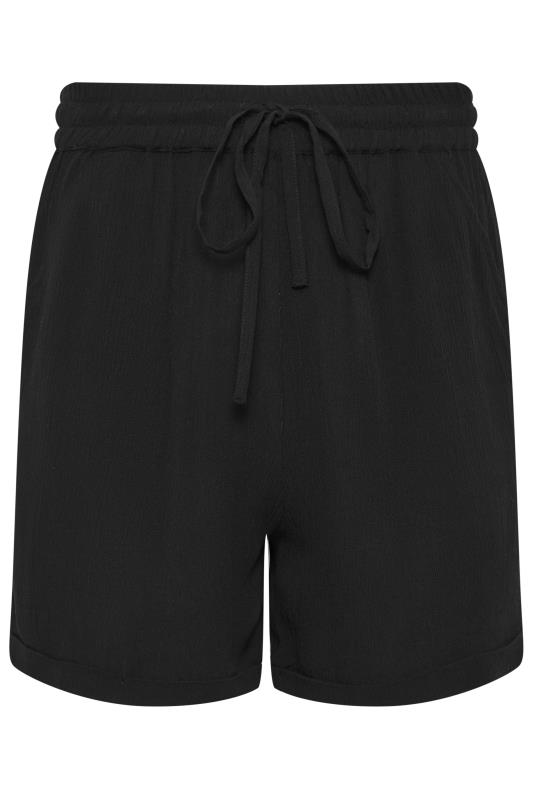 PixieGirl Petite Women's Black Textured Tie Waist Shorts | PixieGirl 5