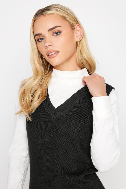 PixieGirl Black V-Neck Knitted Sweater Vest | PixieGirl  4