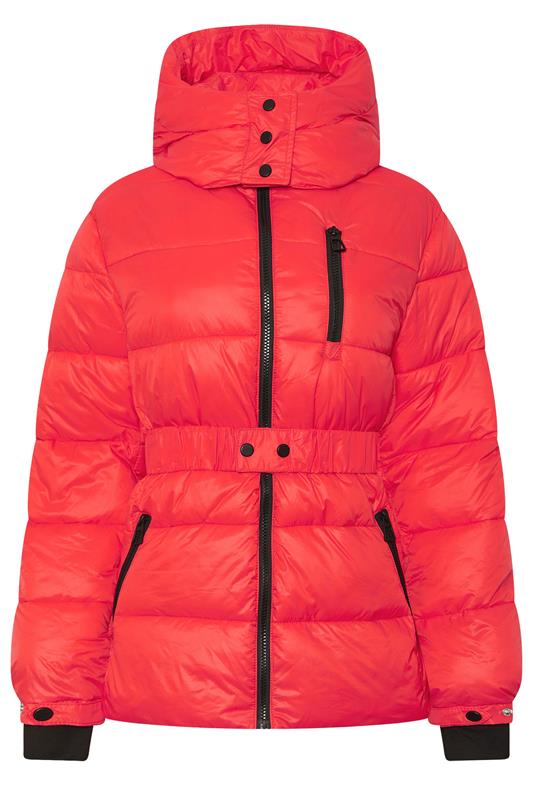 PixieGirl Petite Women's Coral Red Padded Ski Jacket | PixieGirl 1