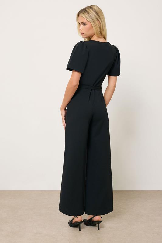 M&Co Petite Black Cropped Jumpsuit | M&Co 2