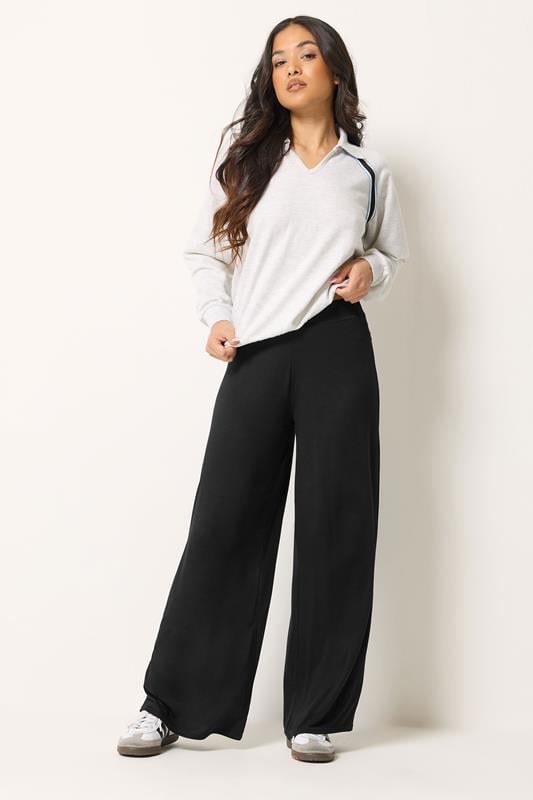  PixieGirl Petite Black Wide Leg Trousers