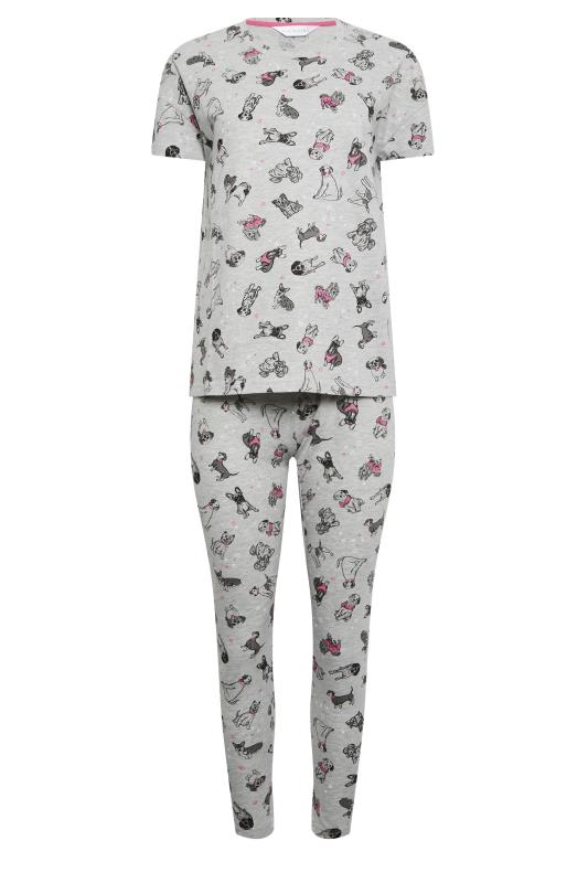 PixieGirl Petite Grey Dog Print Pyjama Set | PixieGirl  6