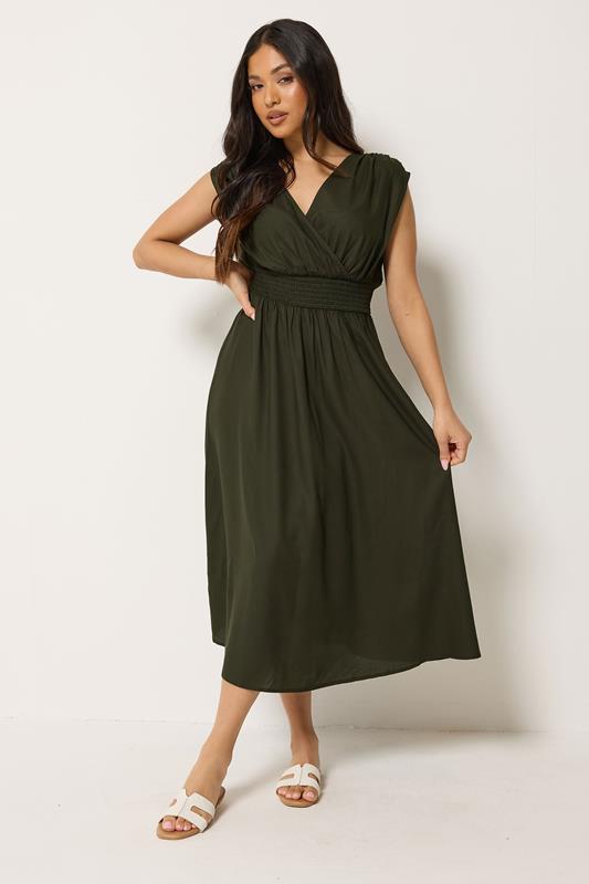 green petite dress Alie Street Pippa Shift (Paradise Green) Breezy and effortlessly flattering PixieGirl Petite Women's Olive Green