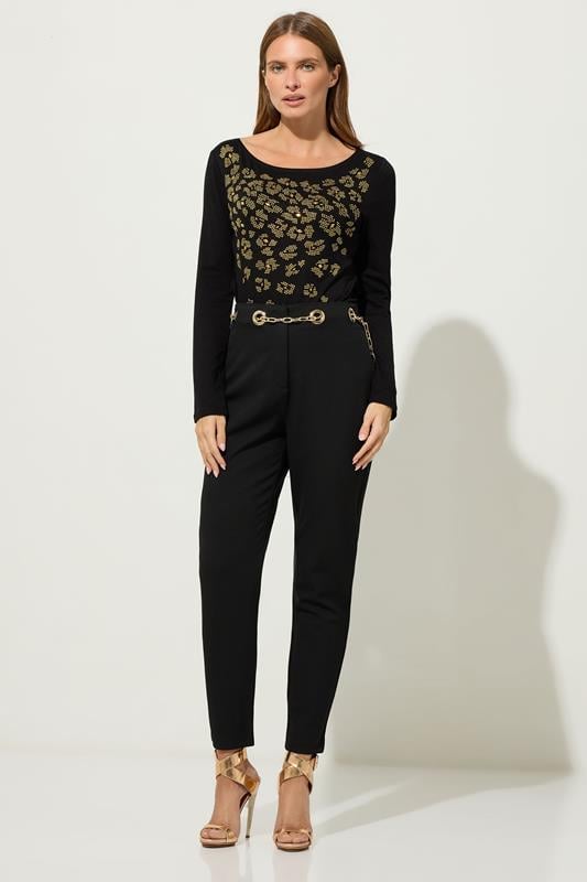 STAR Black Animal Embellished Top | StarByJM 4