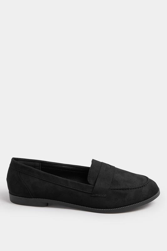 Black Suede Loafers In Wide E Fit | Yours Clothing 3