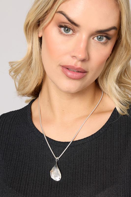 Plus Size  Yours Silver Tone Twisted Pendant Necklace