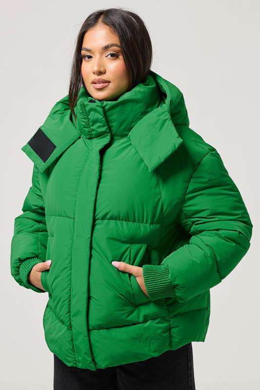 Petite  PixieGirl Petite Bright Green Quilted Puffer Jacket