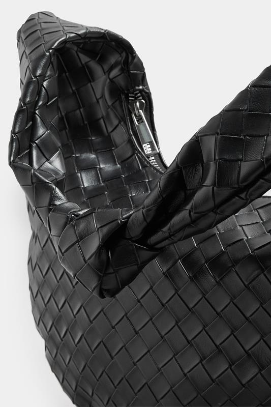 Black Knot Detail Woven Shoulder Bag | Yours Clothing 5