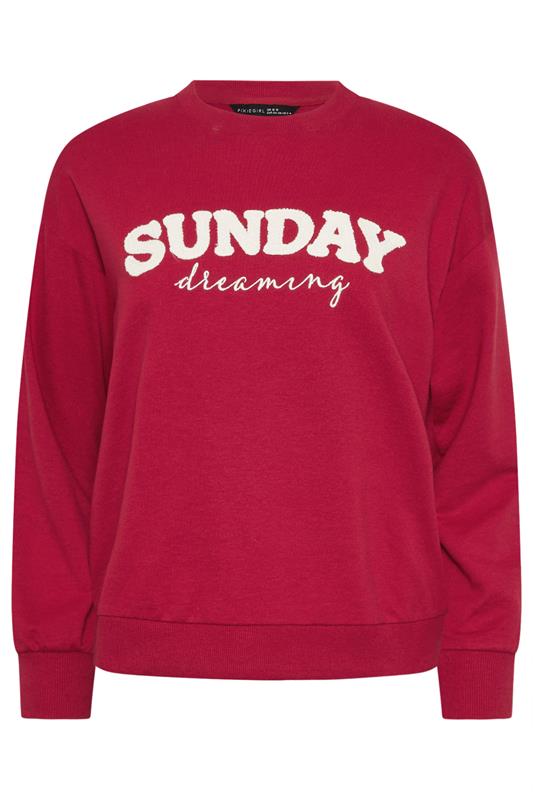 PixieGirl Petite Red 'Sunday Dreaming' Slogan Lounge Top | PixieGirl 6