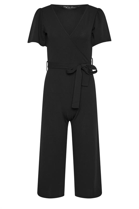 M&Co Petite Black Cropped Jumpsuit | M&Co 5