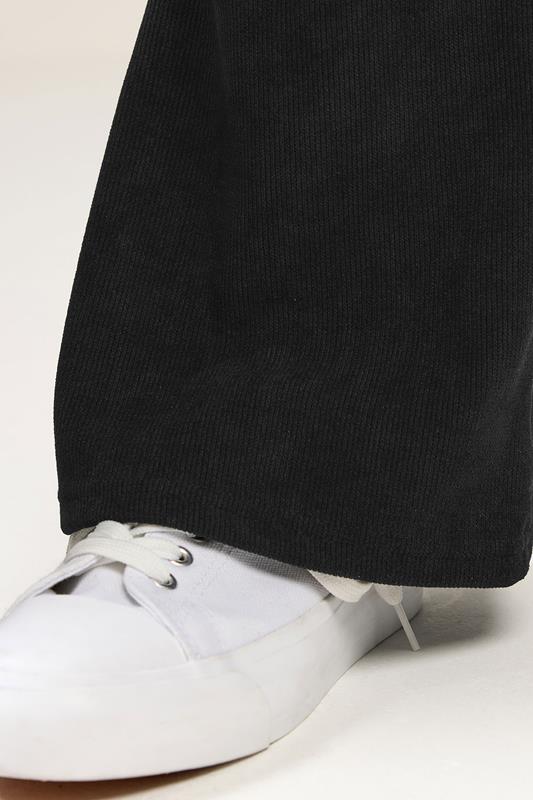 M&Co Petite Black Cord Flare Trousers | M&Co  4
