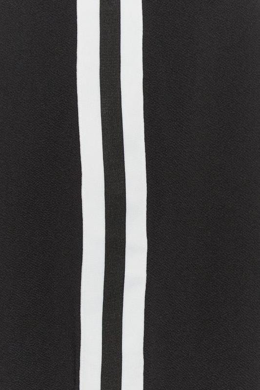 Petite Black & White Stripe Wide Leg Trousers | PixieGirl 4