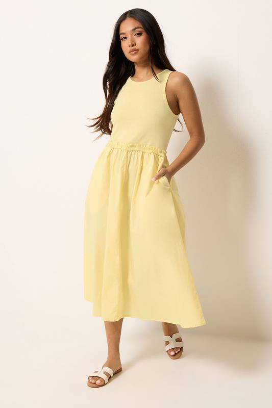 chinese dress ladies Butter Yellow Drop Waist Cora Midi Dress main image 1
