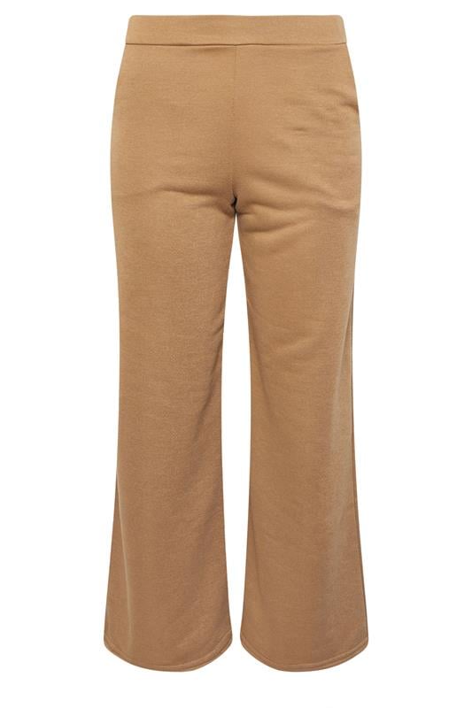 PixieGirl Petite Women's Beige Brown Wide Leg Joggers | PixieGirl 1