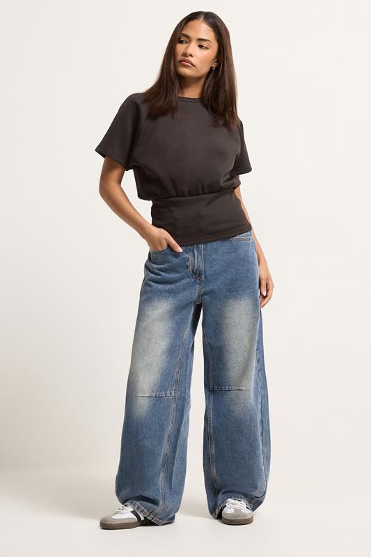 PixieGirl Petite Women's Mid Blue Balloon Jeans | PixieGirl 1