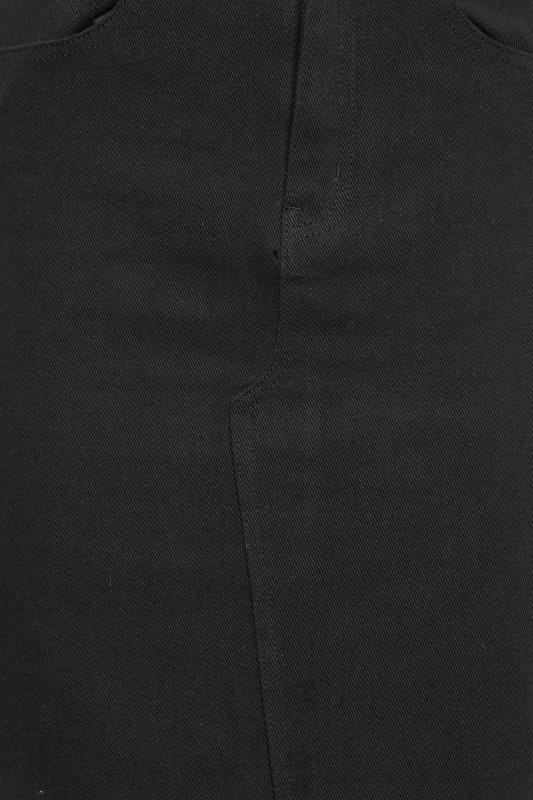 PixieGirl Black Denim Split Midi Skirt | PixieGirl  5