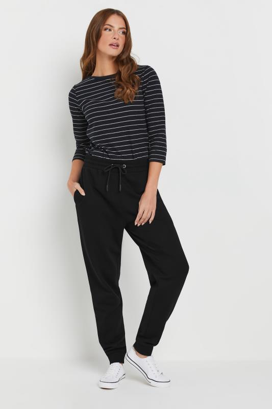 M&Co Black Cuffed Drawstring Joggers | M&Co 2