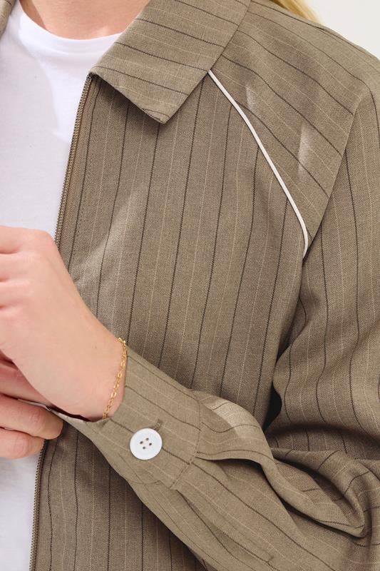 PixieGirl Petite Women's Blue Stripe Tailored Jacket | PixieGirl  5