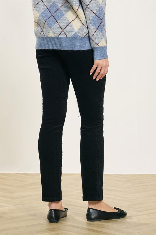 M&Co Black Straight Leg Cord Trousers