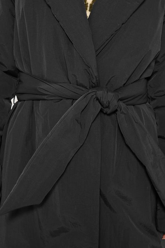 PixieGirl Petite Women's Black Belted Padded Midi Coat | PixieGirl 4