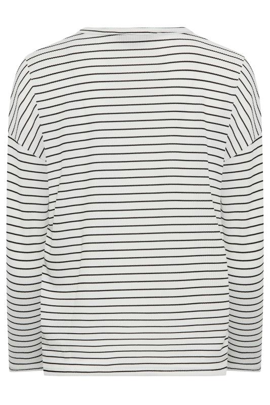 Petite White Stripe Long Sleeve Top | PixieGirl 6