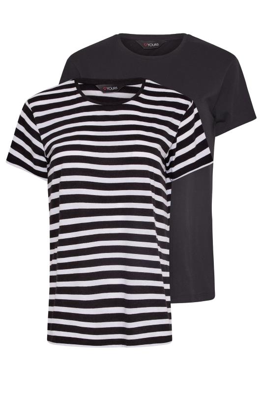 2 PACK Petite Black Stripe Basic T-Shirts | PixieGirl 8