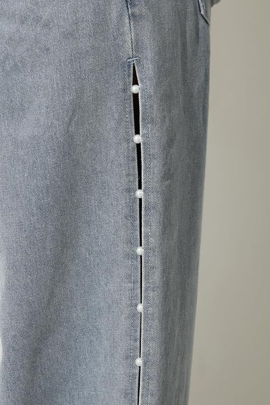 PixieGirl Petite Women's Light Blue Pearl Detail Jeans | PixieGirl 4