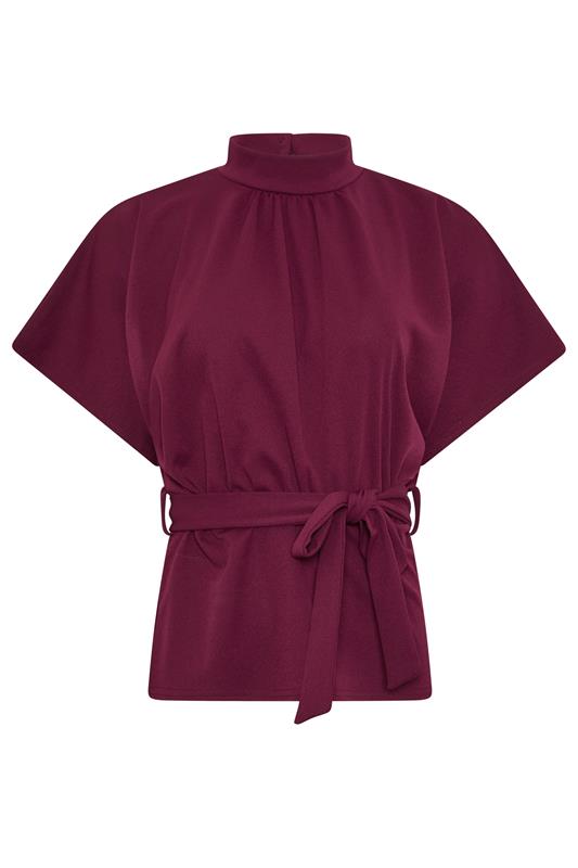 STAR Red High Neck Belted Top | StarByJM 5