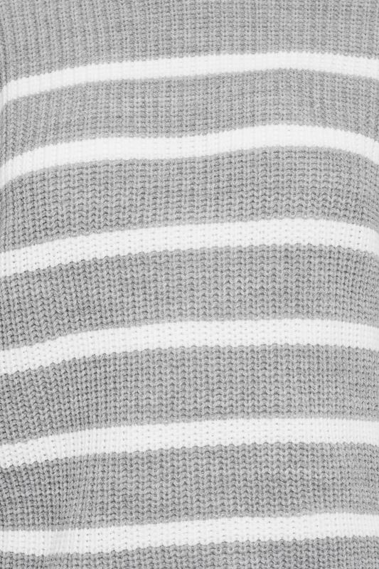 PixieGirl Grey Stripe Knit Jumper | PixieGirl 5