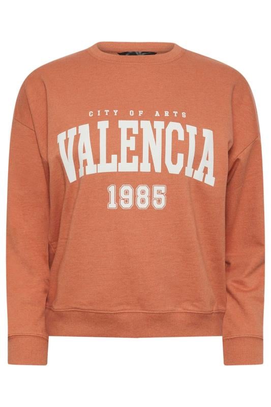PixieGirl Petite Women's Orange 'Valencia' Slogan Sweatshirt | PixieGirl 5