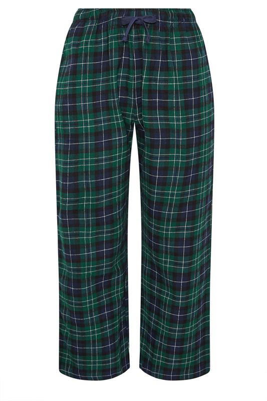 PixieGirl Petite Women's Navy Blue Cotton Check Pyjama Bottoms | PixieGirl 7