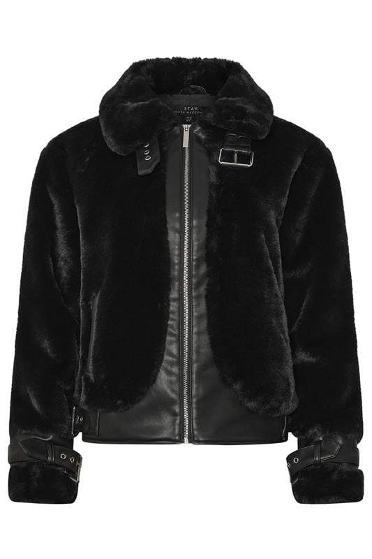 STAR Black Faux Fur Coat | StarByJM 5