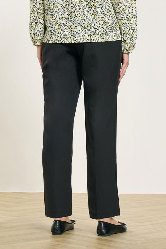 M&Co Black Slim Leg Crepe Trousers | M&Co 2