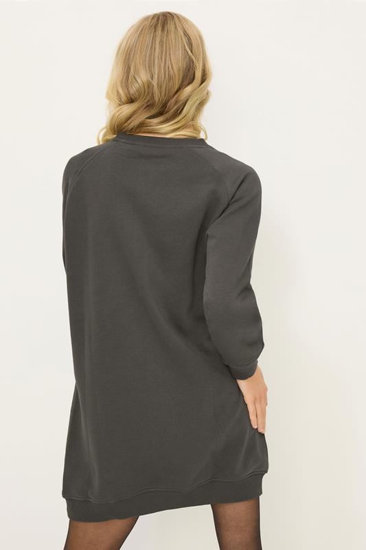 PixieGirl Petite Women's Grey 'Self Care Club' Sweatshirt Dress | PixieGirl 4