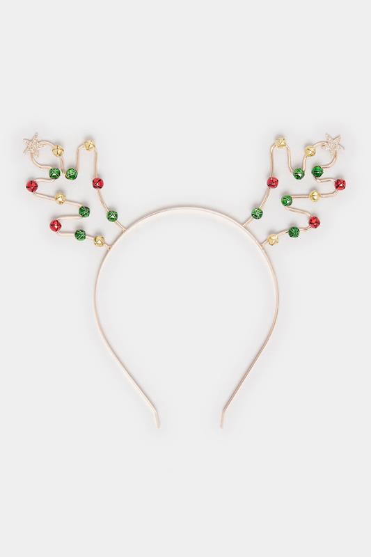 Gold Tone Novelty Reindeer Christmas Headband | Yours Clothing 2