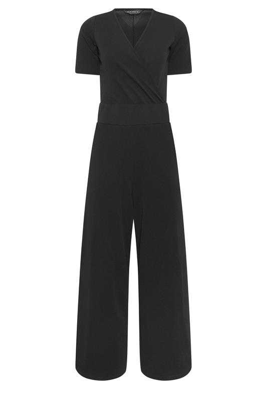 PixieGirl Petite Women's Black Short Sleeve Wide Leg Jumpsuit | PixieGirl 5