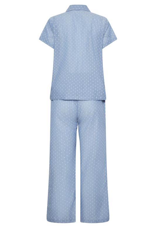 PixieGirl Blue Dobby Spot Woven Pyjama Set | PixieGirl 7